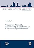 Analyse von Telematik, Digitalisierung, Big Data und Co. in Versicherungsunternehmen