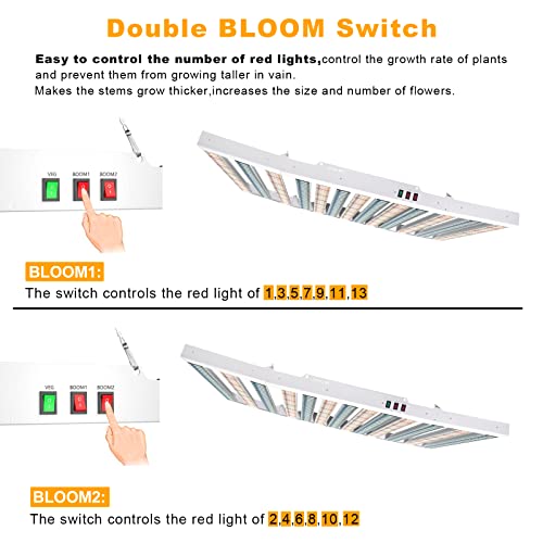 Sonlipo 2022 New Spf6000 Led Grow Light 600W 6X6Ft Coverage, Use 1911Pcs Diodes Sunlike Full Spectrum Veg Bloom Switch Growing Lamps For Indoor Plants Seeding Flower Led Plant Light Fixture #TOP4
