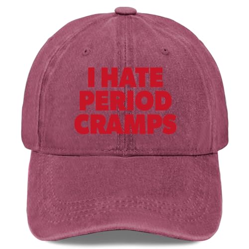 I Hate Periods Menstrual Cramp Uterus Cap Wine Red