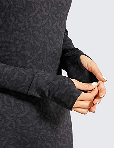Crz Yoga Women's Long Sleeve Running Shirts With Thumbholes Stretch Breathable Athletic Base Layer Top Workout T-Shirt Leopard Multi 2 Small #TOP4
