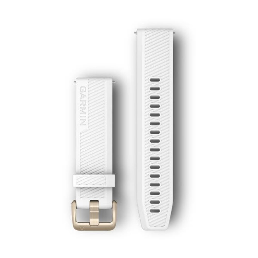 Garmin Quick Release Band, 20mm, White with Light Gold Hardware, Small/Medium — image 1