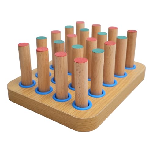 Stroke Training Equipment/Solid Wood Peg Board/Hand-Eye Coordination Trainer Designed for Elderly and Hemiplegia Patients to Improve Finger Flexibility Through Exercise