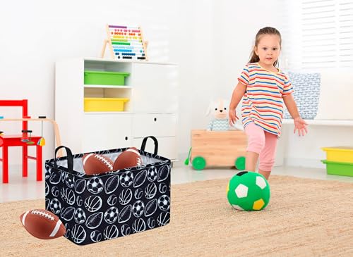 Image of MAIZMZ Kids Hamper Storage Bins Organizer Toy Box Laundry Basket Large Canvas Collapsible Chest for Home /Dorm /Kitchen /Pet /Office /Closet /Shelf /Gift Baskets