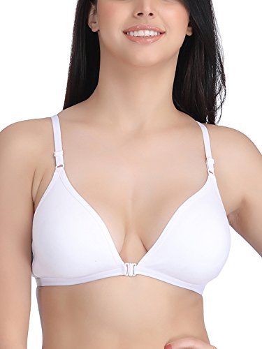 Image of Clovia Women's Cotton Plunge Bra