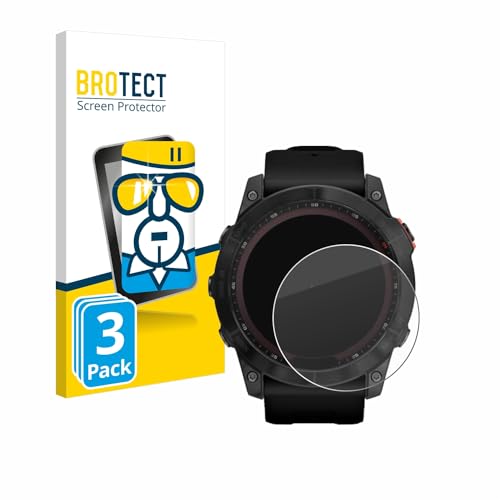 brotect Tempered Glass Screen Protector Compatible with Garmin Fenix 7X (51 mm) (3 Pack) 9H