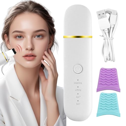 Embellecedor ultrasónico ionizado para la piel, dispositivo de belleza, dispositivo de reafirmación facial ultrasónico, herramienta de belleza multifuncional, ligero y portátil, 16,9 x 4,2 x 1,35 cm