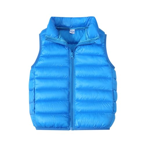 Boys Girls Unisex Puffer Vest Kids Toddler Winter Basic Sleeveless Jacket Lightweight Outwear Waistcoat with Pockets