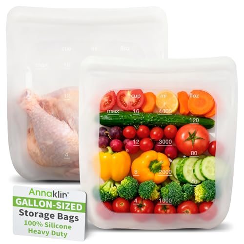 Silicone Gallon Freezer Bags 2 Pack