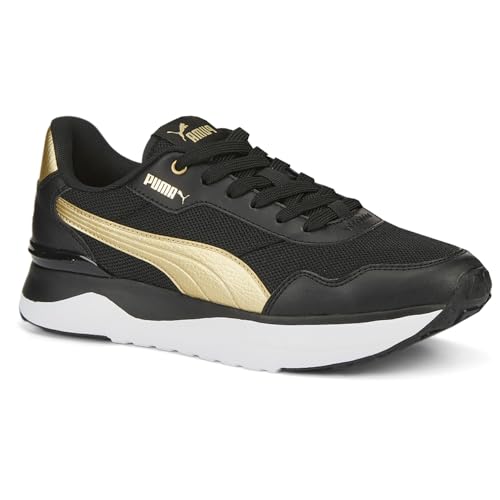 PUMA Womens R78 Voyage Distressed Lace Up Sneakers Shoes Casual - Black, Gold2