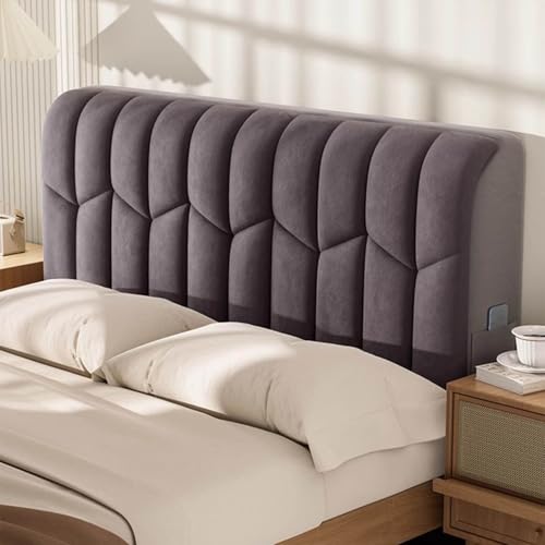 LZTET Funda para Cabecero De Cama,EláStica,Funda Protectora A Prueba De Polvo,Cabeceros De Cama Todo Incluido,Suave Tela De Terciopelo Cubre Cabecero De Cama,para Dormitorio(200 * 60cm,Black)