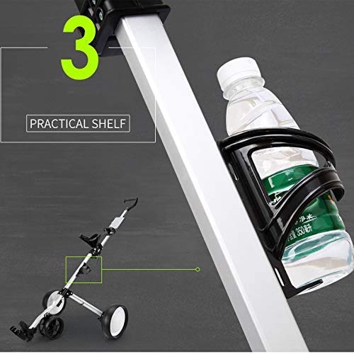 KXDLR 2020 New Golf Push Cart 4 Wheels Foldable Hand Cart Easy Push and Pull Cart Trolley with Score Board, Quick Open and Close Golf Pull Cart - Thumbnail 3