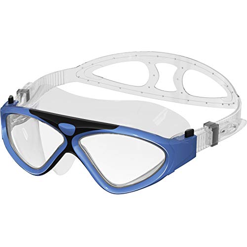 OutdoorMaster Swim Mask - Wide View Swimming Mask & Goggles Anti-fog Waterproof, Blue