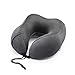 Cuscino da Viaggio per aereo, treno, auto, viaggi e letture,Cuscino cervicale con poggiatesta portatile a corsa lenta con cuscino per collo a ritorno lento-grigio
