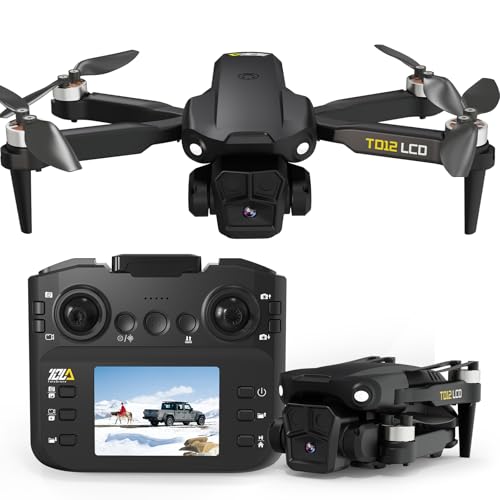 Toladrone TD12LCD Drone con Fotocamera, Trasmissione su Schermo LCD, Motore Brushless,...
