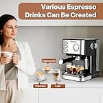 Espresso Machine Home Espresso Coffee Machine Compact Espresso Coffee Fast Heating for Cappuccino/Latte Coffee Machine for Home, Office - Image 2