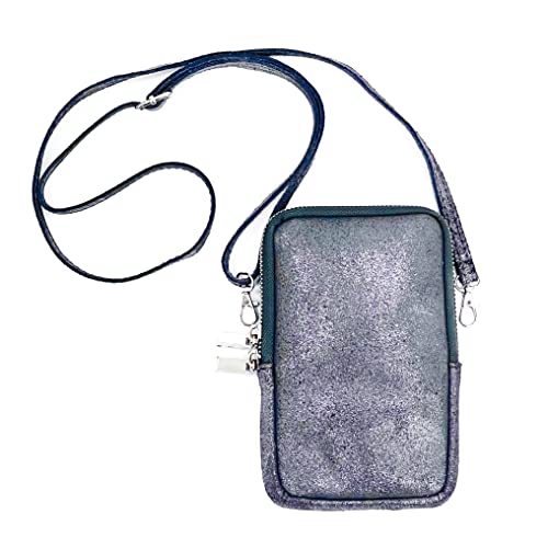 Sac à bandoulière avec fermeture éclair sécurisée en cuir véritable BE MY BAG