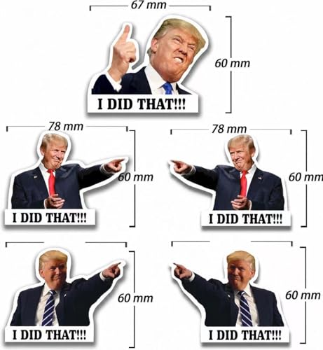 Image of I Did that Trump Stickers, 100 Pcs Trump I Did that Stickers, Funny I Did that Stickers, Mixed 5 Different Patterns, 3 inch Large Size (100 Pcs Style C)