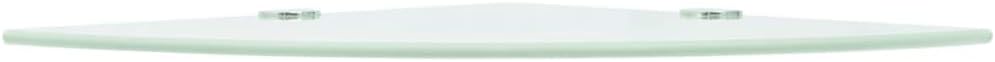 White Tempered Glass Corner Shelf, Small Triangular Floating Wall Shelf for Bathroom, Kitchen, Living Room Decor, 13.8x13.8x0.3 in, Easy Installation