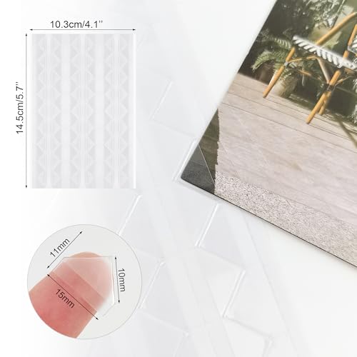 Juxiamal 1020 PCS Self Adhesive Photo Corners, 10 Sheets Picture Edge Stickers Mounting Corners Sticky Photo Holders for Wedding Family Album Scrapbook Journal (Clear)