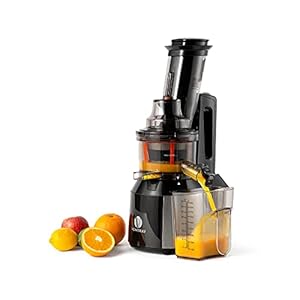 Ventray Cold Press Juicer Machine, 3” Wide Feed Chute Slow Masticating Juicer for Whole Fruits & Vegetables, 240W Powerful Motor, Easy to Clean, High Juice Yield, BPA Free