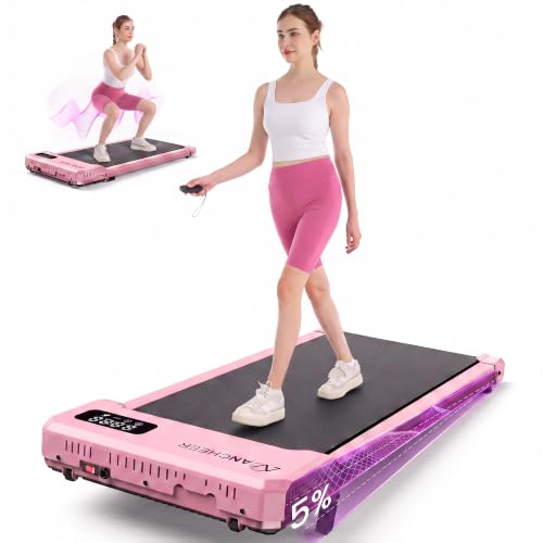 Image of Pink Walking Pad with Vibration Plate, Under Desk Treadmill with Incline