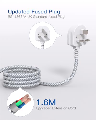 6-Outlet Power Strip with 5 USB Ports and 1.6M Cord - Image 6