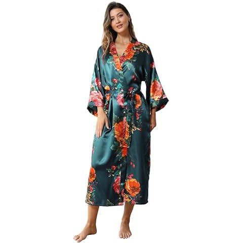 Horezsie Women's Plus Size Floral Kimono Cover