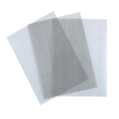 Mebamce 3 PCS 304 Stainless Steel Woven Wire Mesh Sheets 20 Mesh Flexible Air Vent Fine Mesh Screen Insect Rodent Control Mesh Pest Proofing Drain Cover for Air Brick Floor Vent (15 X 21cm)