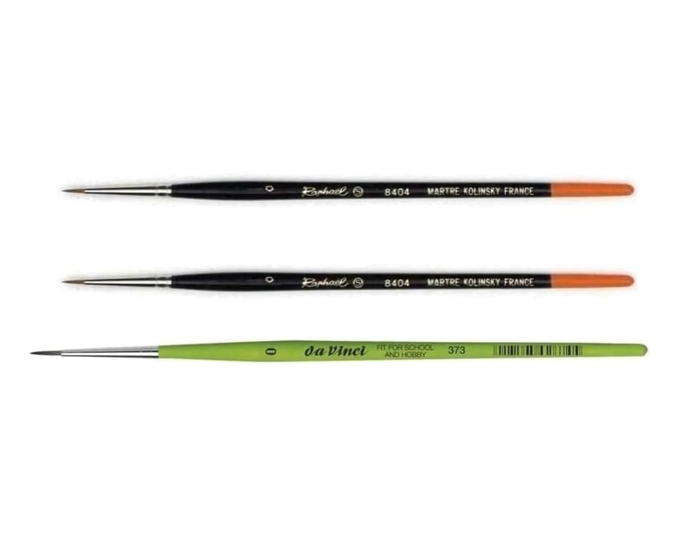 Pinceau Raphael Series 8404,kolinsky Rouge Sable Pinceau,Taille 0 Set 2pcs ET 1 Pinceau