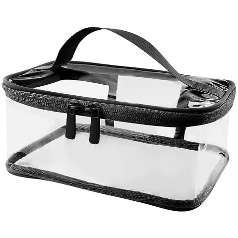 Clear Make up Bag Portable Waterproof PVC Travel Cosmetics Bag Makeup Travel Wash Pouch for Men and Women Cover