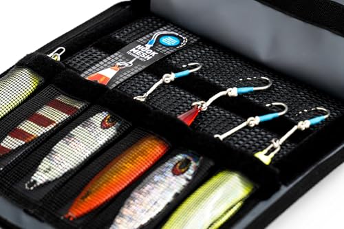 Nomad Design Jig Wallet - Fishing Lure Organizer with Hook Mesh Storage System, 12 individual mesh pockets Waterproof Jig Storage Bag with Optional Insert Sleeve4