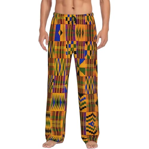 Pantalon de pyjama homme à poches tissage africain pour vos soirées détente