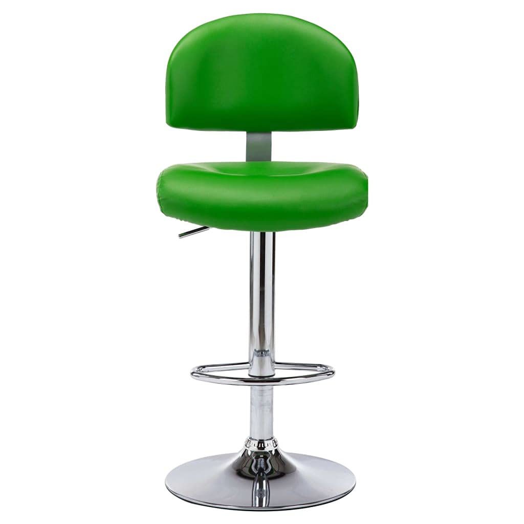 Set di 2 sedie girevoli in finta pelle verde per cucina Island Counter Dining Room