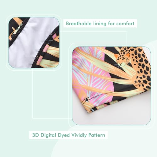 Girls One Piece Swimsuits Short Sleeve Rash Guard for Girl Hawaiian Bathing Suit with Sun Protection Beachwear4