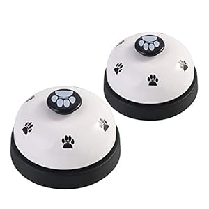 Pet Bells voor potje training, set van 2 puppy hond eten/drinken/potje trainer hond kat deurbel vertellen bel training uw puppy de gemakkelijke manier (wit)