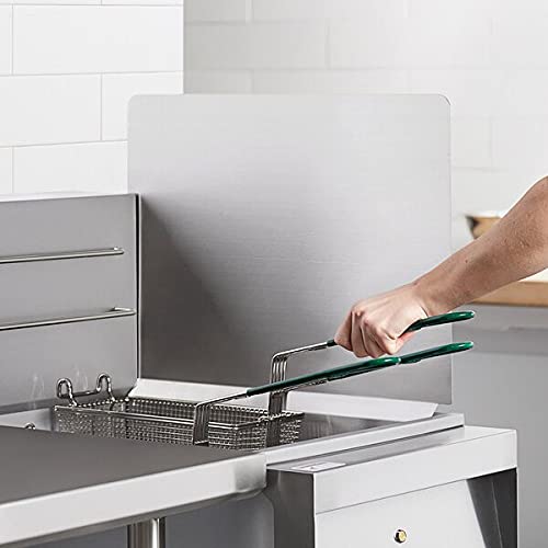 Chef Master 90059 Commercial Deep Fryer Splash Guard | Stops Oil From Splattering | Clips Provide a Secure Fit | Durable 18 Gauge Stainless Steel | Measures 20.5 x 15 Inches - Thumbnail 5