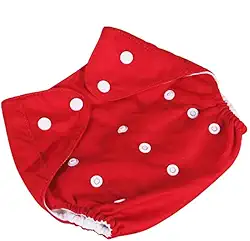 Fralda Ecológica Reutilizável ajustável Bebê - VERMELHA