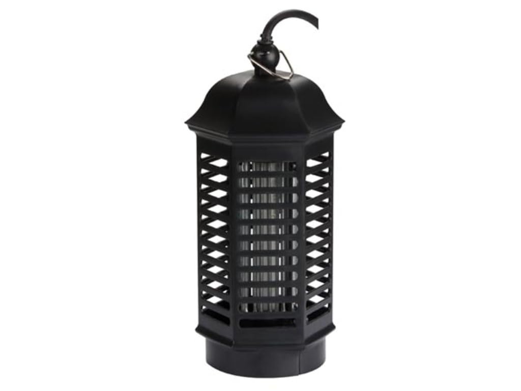 Perel Mata Insectos LED UV eléctrico, Rejilla 1000V, Funcionamiento silencioso, Bandeja extraíble, Cobertura Interior 25 m², diseño Seguro para el hogar
