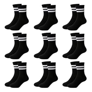 Jeayita 9 Paar Socken Jungen Kinder Socken Sportsocken Kinder Schulkind Socken Tennissocken Kindersocken