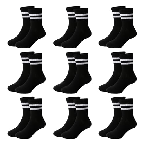 Jeayita 9 Paar Socken Jungen Kinder Socken Sportsocken Kinder...