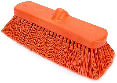 Image of SPARTA 41278EC24 Flo-Thru Plastic Wall Scrub Brush, Equipment Brush With Soft Nylex Bristles For Industrial Kitchens, Hospitals, Commercial Cleaning, 4 Inches, Orange