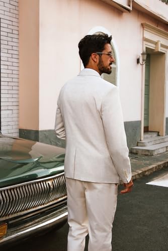 PJ PAUL JONES Mens Blazer Cotton Linen Suit Jacket Lightweight Casual Blazer Jackets with Pockets4