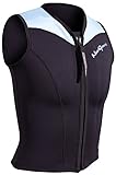 NeoSport Women's 2.5-mm XSPAN Vest (Black with Powder Blue Trim, 8) - Water Sports, Diving & Snorkeling