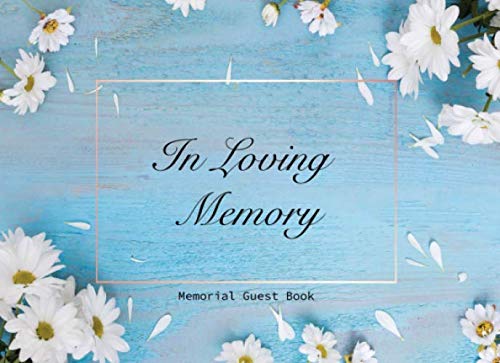 In Loving Memory: Daisy Memorial Guest Book for Funeral Service Wake