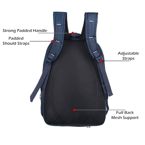 Image of Dhariwal Bags Exclusive for Railway Running Staff Backpack with RainCover 4 Compartments Stylish and Trendy Backpacks for Unisex Water Resistant and Lightweight Bags Easy to Carry LB-106 Blue 51L