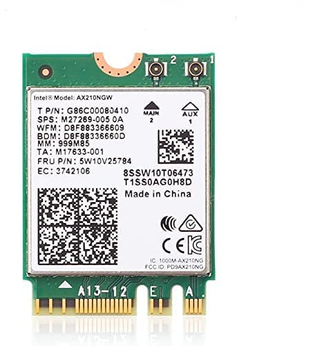 MQ WiFi 6E AX210NGW WiFi Card, 6G/5.8G/2.4Ghz Tri-Band, Bluetooth5.2, 802.11AX Internal Network Card