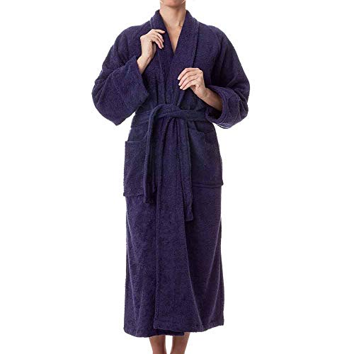 Unisex Terry Cloth Robe - 100% Long Staple Cotton Hotel/Spa Robes - Classic