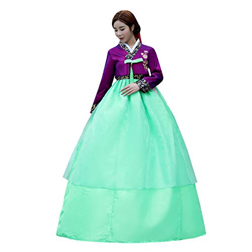 XINFU Women Korean Traditional Long Sleeve Hanboks Dancing Dress Cosplay Costume