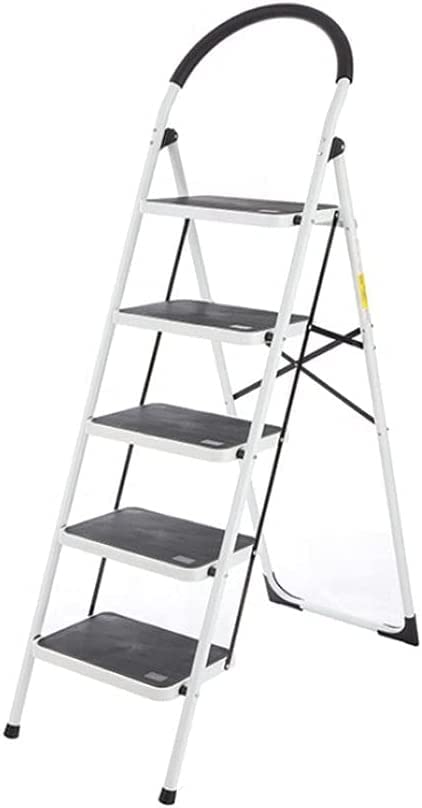 ECVVFolding Steps Ladder Domestic Light Stepladder Household Combination Multi-function Ladders Indoor Outdoor Home (5 Step)