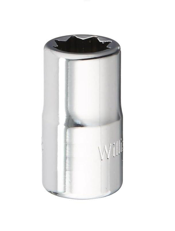 Soquete Raso de 8 Pontos Williams M-810, Encaixe de 7,9 mm (5/16 pol.), Acionamento de 6,35 mm (1/4 pol.)